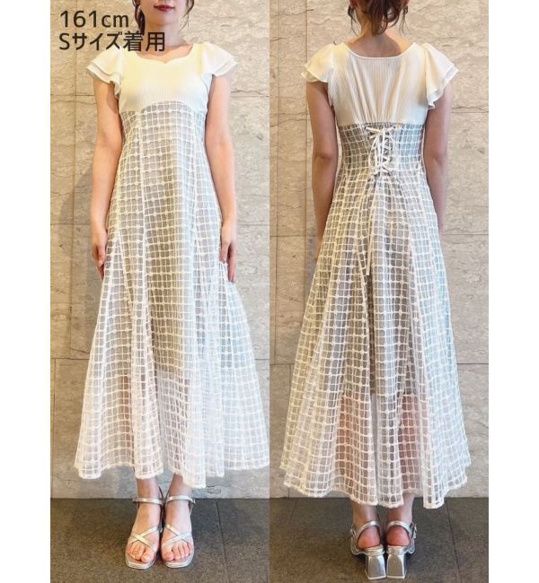 dazzlin「スパンコールチェックコルセットワンピース」|ワンピース|