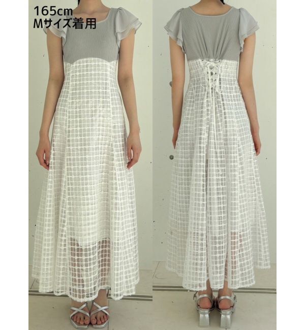 dazzlin「スパンコールチェックコルセットワンピース」|ワンピース|