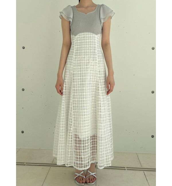 dazzlin「スパンコールチェックコルセットワンピース」|ワンピース|