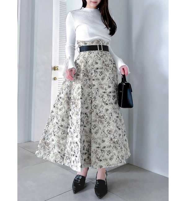 dazzlin「【WEB限定カラーあり】サイドタックベルトフレアスカート」|スカート|