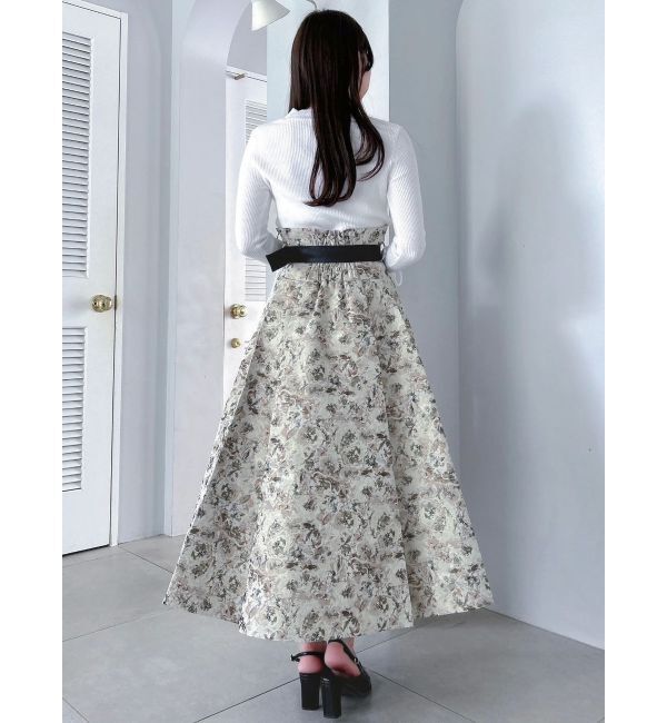 dazzlin「【WEB限定カラーあり】サイドタックベルトフレアスカート」|スカート|