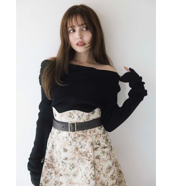 dazzlin「【WEB限定カラーあり】サイドタックベルトフレアスカート」|スカート|