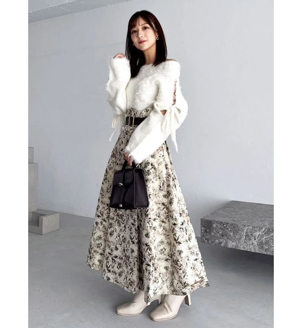 dazzlin「【WEB限定カラーあり】サイドタックベルトフレアスカート」|スカート|