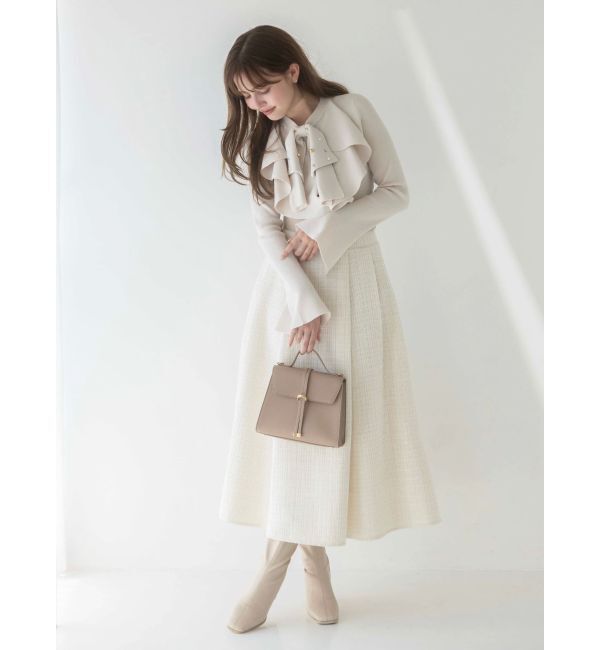 dazzlin「【WEB限定カラーあり】サイドタックベルトフレアスカート」|スカート|