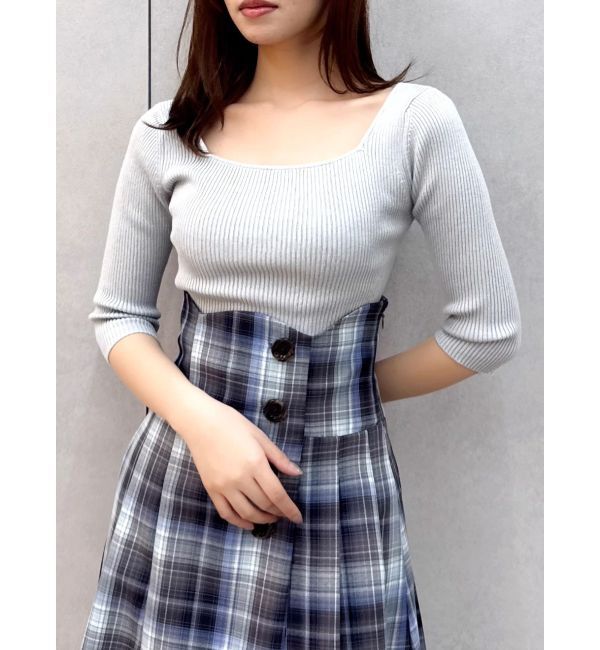 dazzlin「バックレースアップタイトニット」|ニット・セーター|