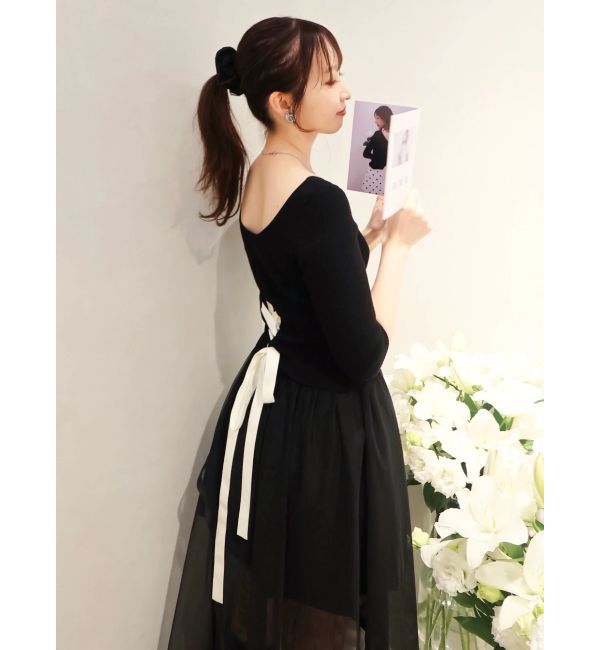 dazzlin「バックレースアップタイトニット」|ニット・セーター|