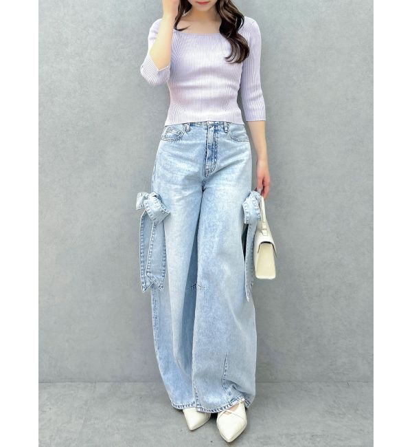 dazzlin「バックレースアップタイトニット」|ニット・セーター|