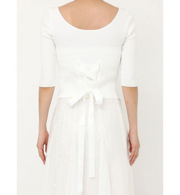 dazzlin「バックレースアップタイトニット」|ニット・セーター|