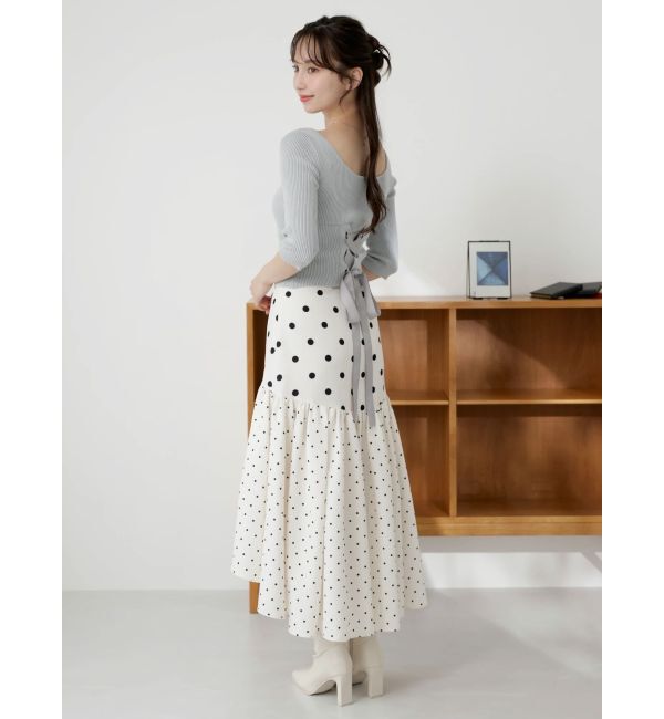 dazzlin「バックレースアップタイトニット」|ニット・セーター|