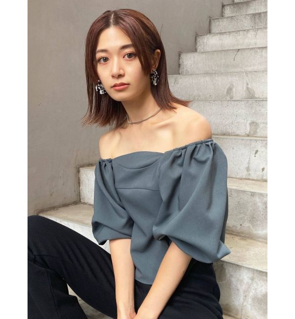 EMODA「ボリュームスリーブコンパクトトップ」|Tシャツ・カットソー|