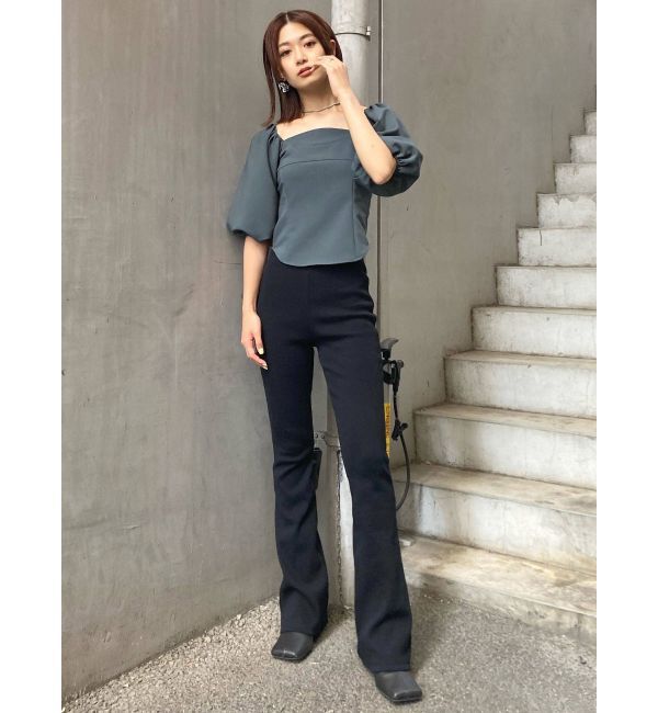 EMODA「ボリュームスリーブコンパクトトップ」|Tシャツ・カットソー|