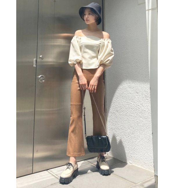 EMODA「ボリュームスリーブコンパクトトップ」|Tシャツ・カットソー|