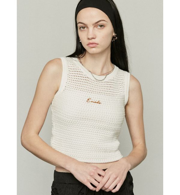 EMODA「エンブロイダリーコンパクトトップ」|ニット・セーター|