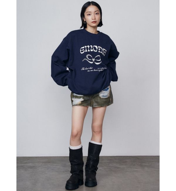 EMODA「レイヤーリップドデニムミニスカート」|スカート|