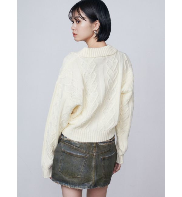 EMODA「レイヤーリップドデニムミニスカート」|スカート|