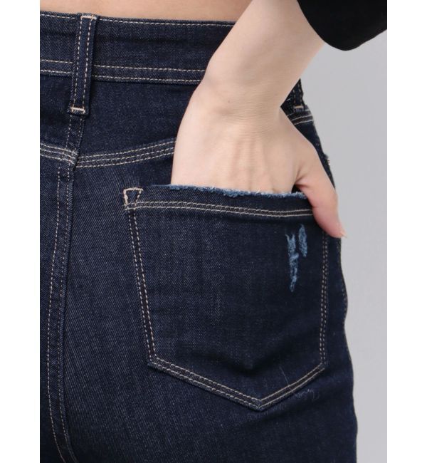 EMODA「ミニマルジャストウエストパギンス」|デニム|