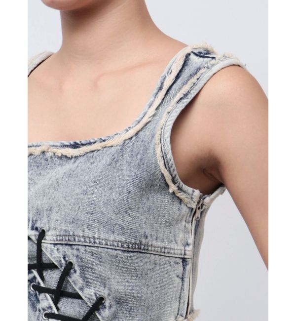 EMODA「カーブレースアップデニムビスチェ」|タンクトップ|