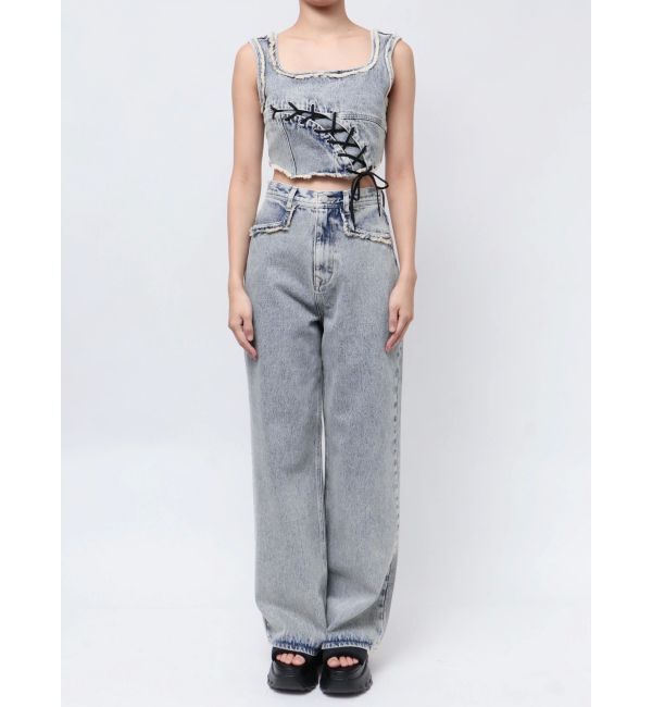 EMODA「カーブレースアップデニムビスチェ」|タンクトップ|