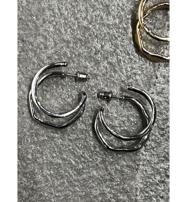 EMODA「ニュアンスダブルフープピアス」|ピアス|