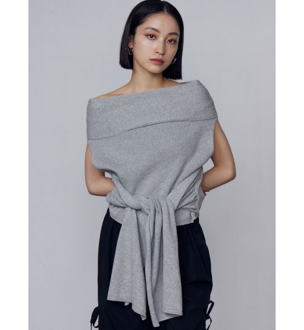 EMODA「リボンオフショルダートップ」|ニット・セーター|