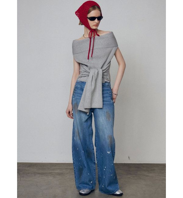 EMODA「リボンオフショルダートップ」|ニット・セーター|