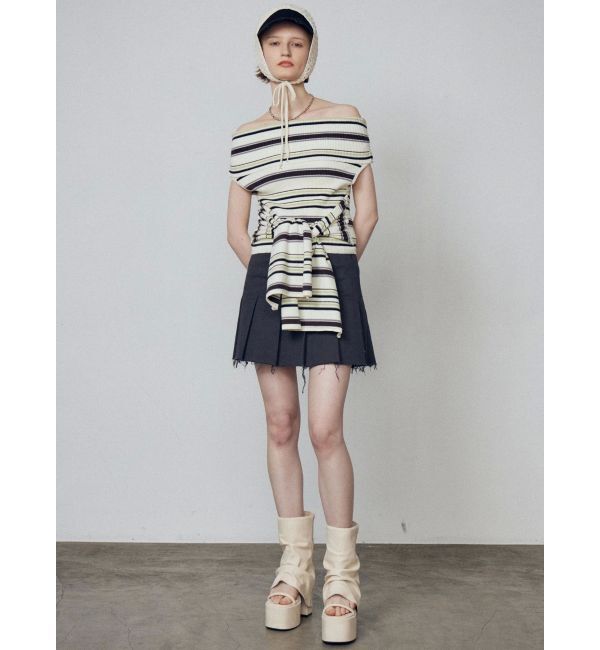 EMODA「リボンオフショルダートップ」|ニット・セーター|