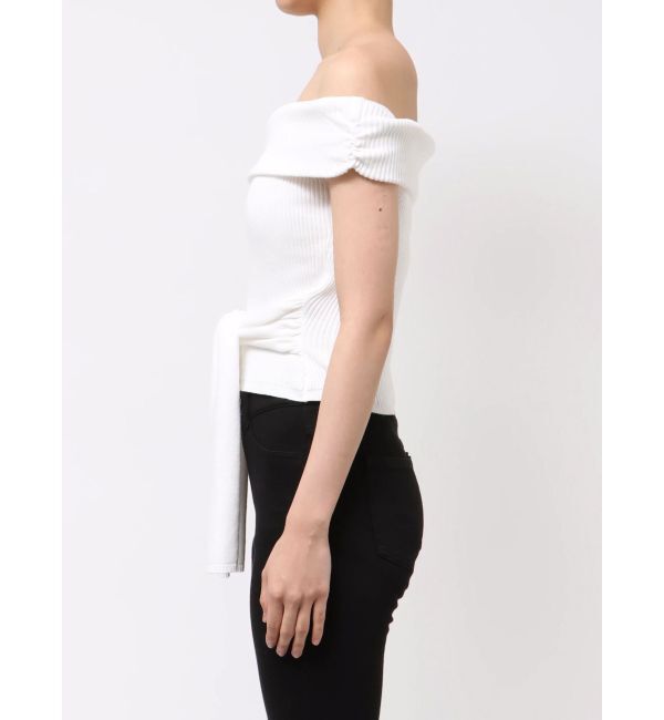 EMODA「リボンオフショルダートップ」|ニット・セーター|