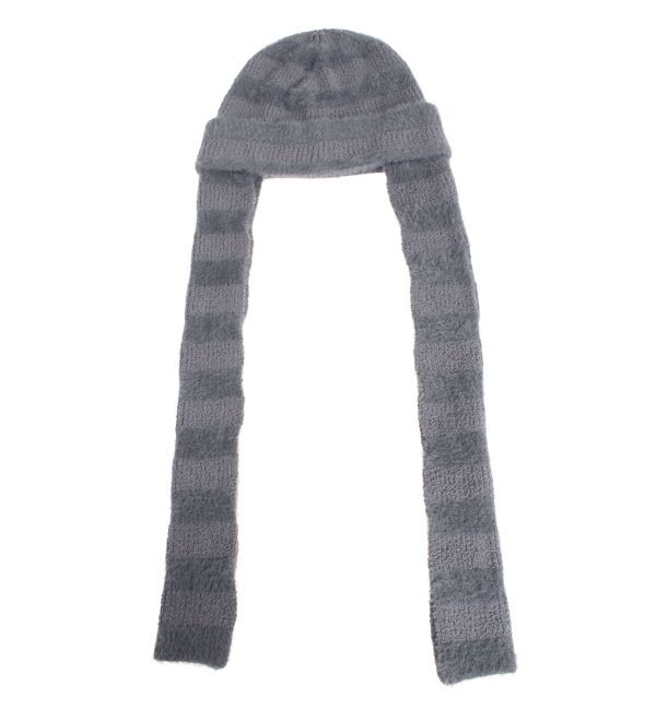 EMODA「ストライプシャギー2WAYビーニー」|ニット帽|