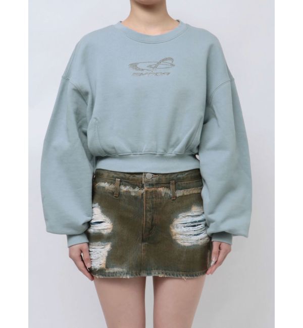 EMODA「STONE LOGO SHORT SWEAT」|Tシャツ・カットソー|ブルー