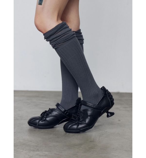 EMODA「レースアップヒールスニーカー」|スニーカー|ブラック