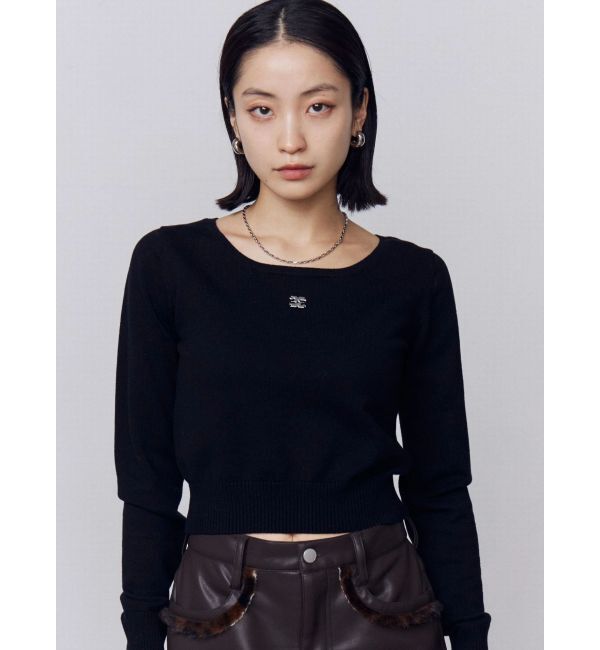 EMODA「プレートクロップニット」|ニット・セーター|