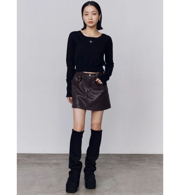 EMODA「プレートクロップニット」|ニット・セーター|