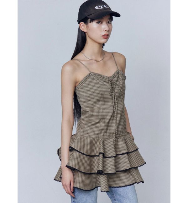 EMODA「レースアップティアードミニワンピース」|ワンピース|