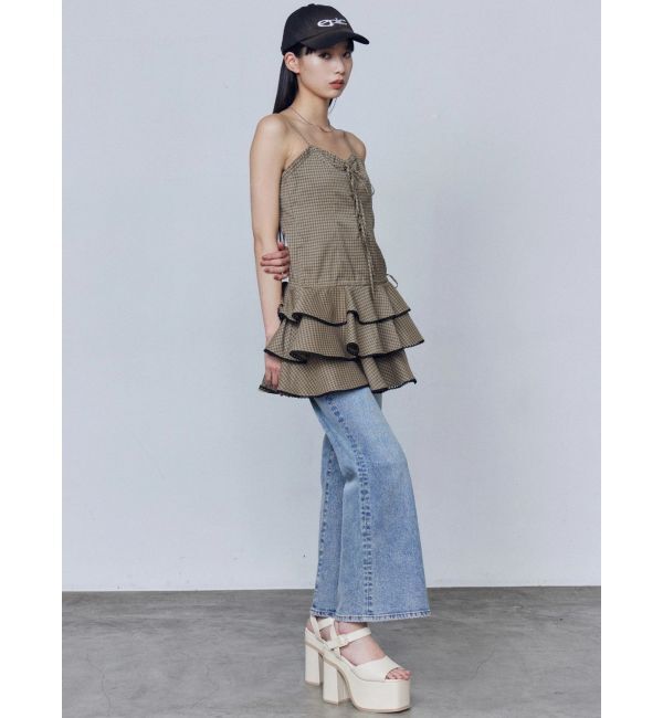 EMODA「レースアップティアードミニワンピース」|ワンピース|