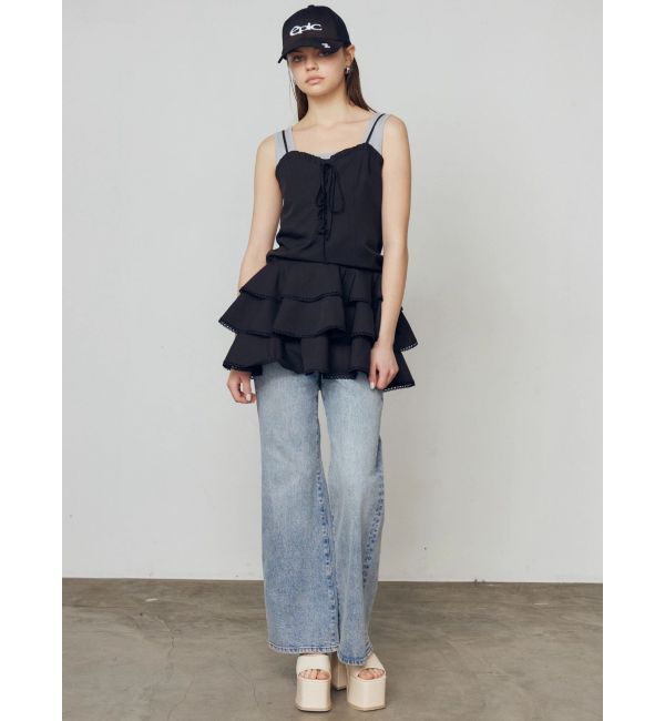 EMODA「レースアップティアードミニワンピース」|ワンピース|