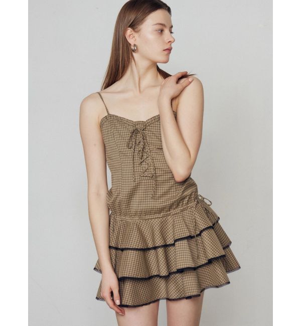 EMODA「レースアップティアードミニワンピース」|ワンピース|