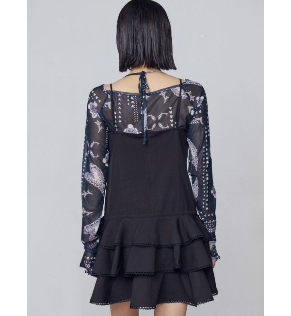 EMODA「レースアップティアードミニワンピース」|ワンピース|