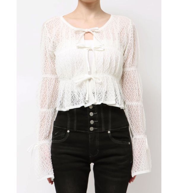 EMODA「2WAYギャザーリボンニット」|ニット・セーター|