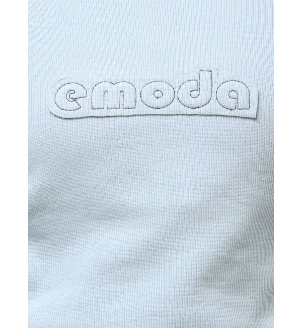 EMODA「ロゴパッチクロップドロンT」|Tシャツ・カットソー|