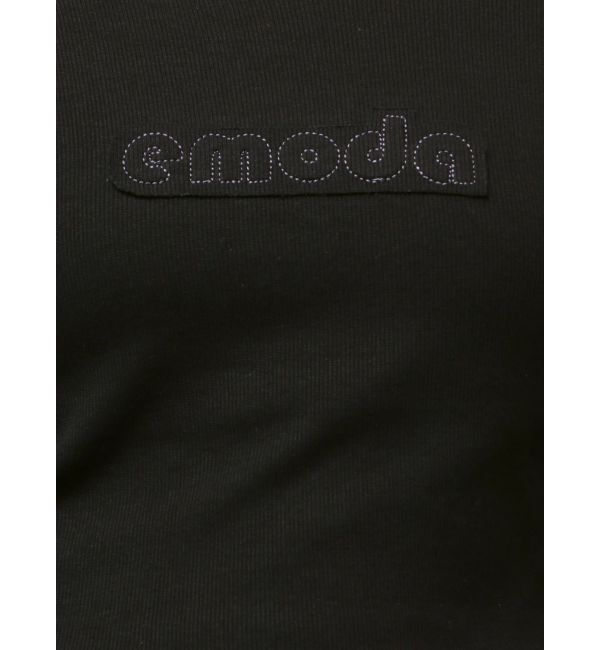 EMODA「ロゴパッチクロップドロンT」|Tシャツ・カットソー|