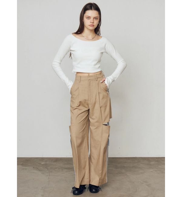 EMODA「ロゴパッチクロップドロンT」|Tシャツ・カットソー|