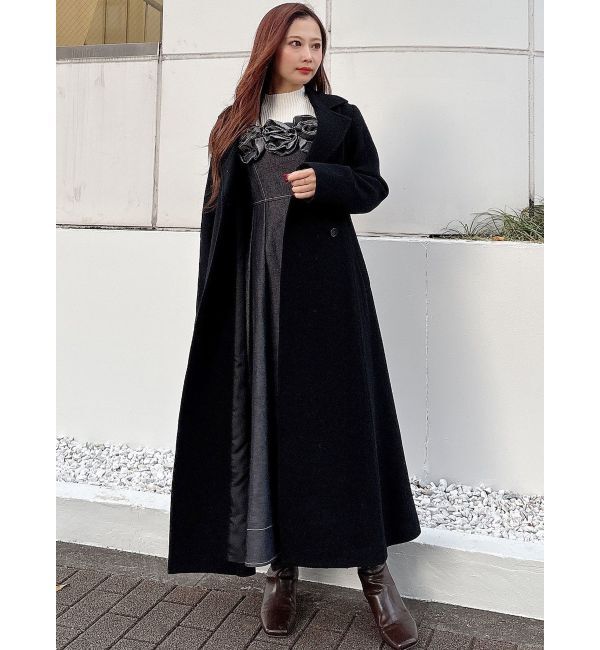 MERCURYDUO「デニムフラワーモチーフジャンスカ」|ワンピース|