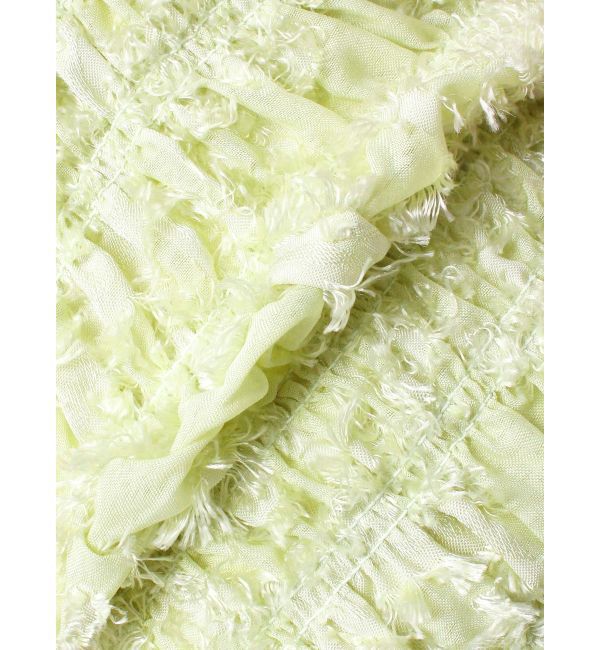 MERCURYDUO「【OUNNOUN】カットジャガードシャーリングフロントZIPビスチェ」|キャミソール|