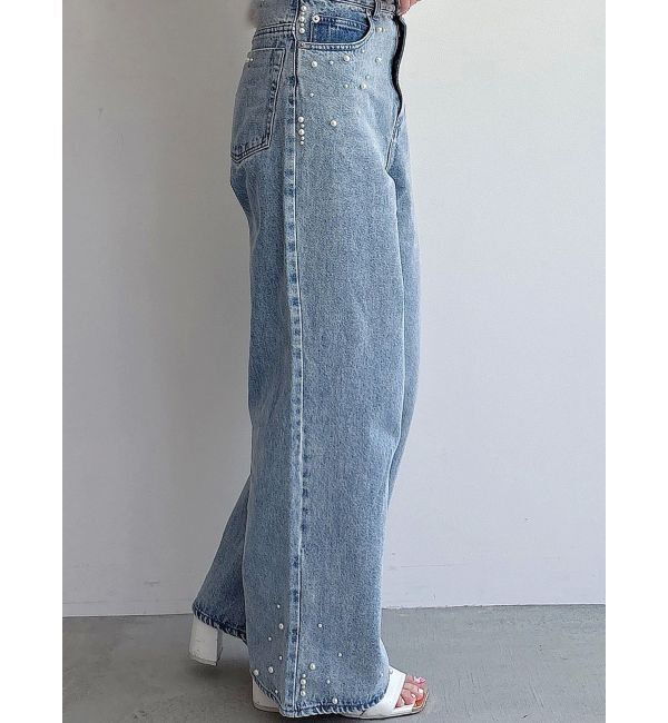 MERCURYDUO「【追加生産】パールデニムパンツ」|デニム|