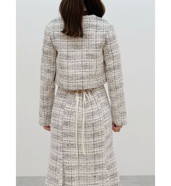 MERCURYDUO「オリジナルツイードノーカラージャケット」|ノーカラージャケット|