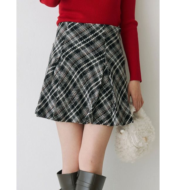 MERCURYDUO「オリジナルロービングチェックミニスカパン」|その他|ブラック