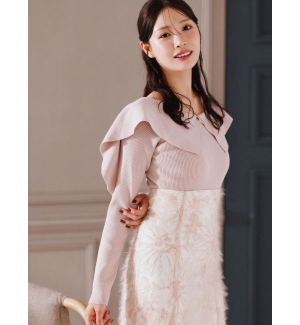 MERCURYDUO「シャギーエンブロイダリースカート」|スカート|