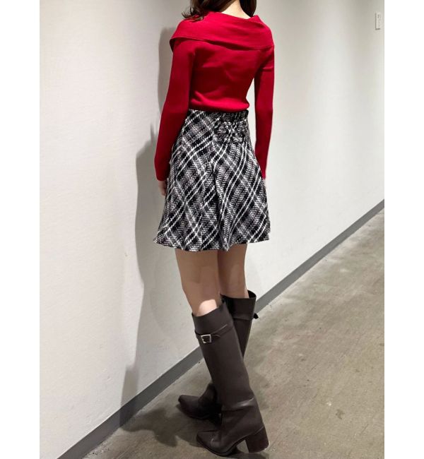 MERCURYDUO「アシメドレープコンパクトニット」|ニット・セーター|