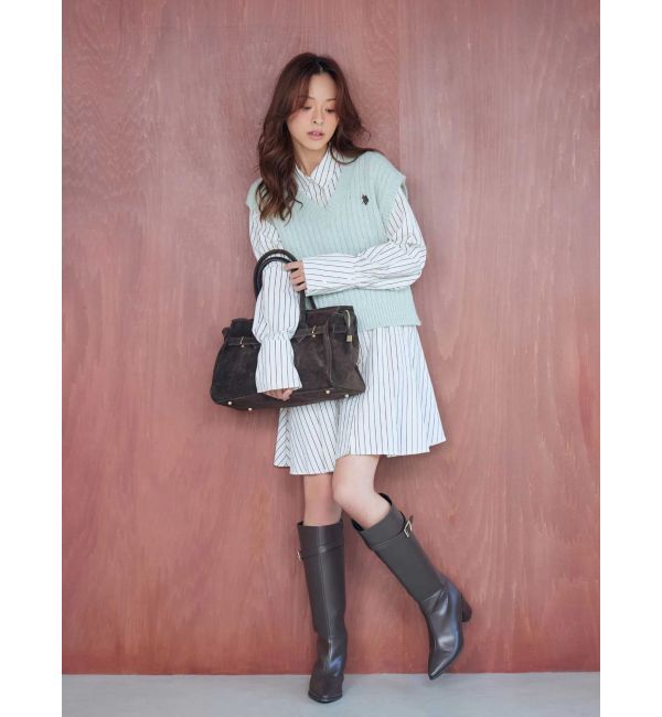 MERCURYDUO「U.S. POLO ASSN.別注 ベストセットシャツミニワンピース」|ワンピース|