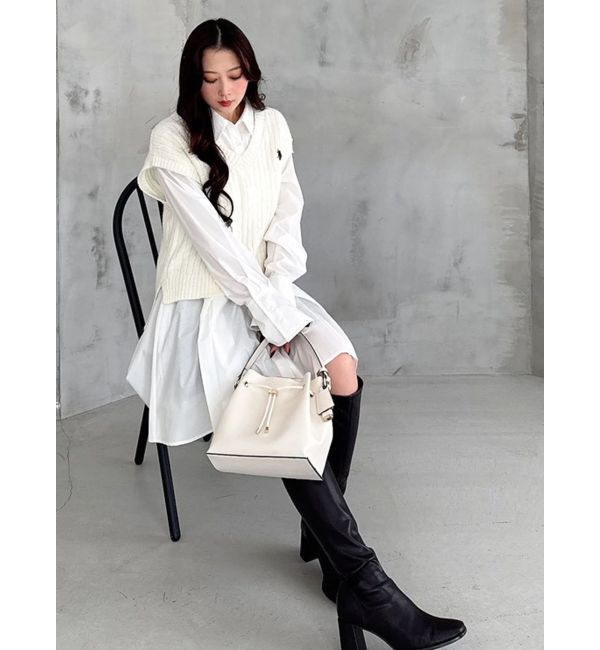 MERCURYDUO「U.S. POLO ASSN.別注 ベストセットシャツミニワンピース」|ワンピース|